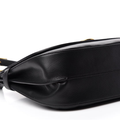 Mulberry Small Classic Grain Calfskin Amberley Satchel Black 6 of 9