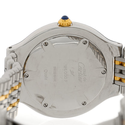 Cartier Stainless Steel 18K Yellow Gold 34mm Must De 21 Bullet Link Quartz Watch 4 of 4