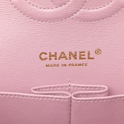 Chanel Iridescent Calfskin Quilted Medium Double Flap Light Pink 6 of 11