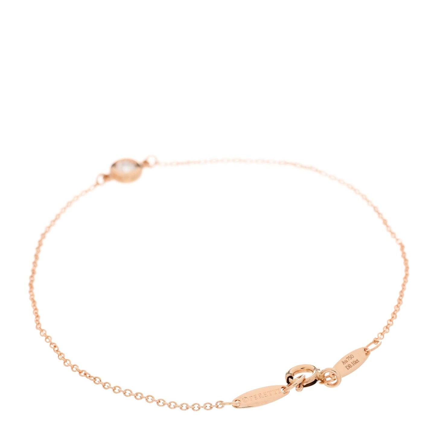18K Rose Gold Diamond .10ct Elsa Peretti Diamonds by the Yard Bracelet