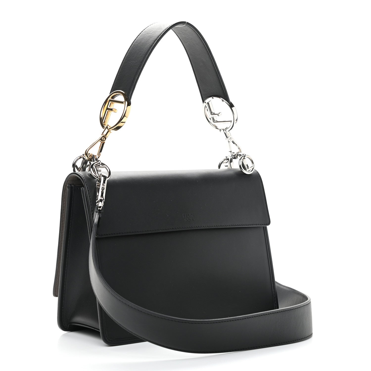 Fendi Vitello Century Opaco F is Fendi Kan I Shoulder Bag Black 3 of 10