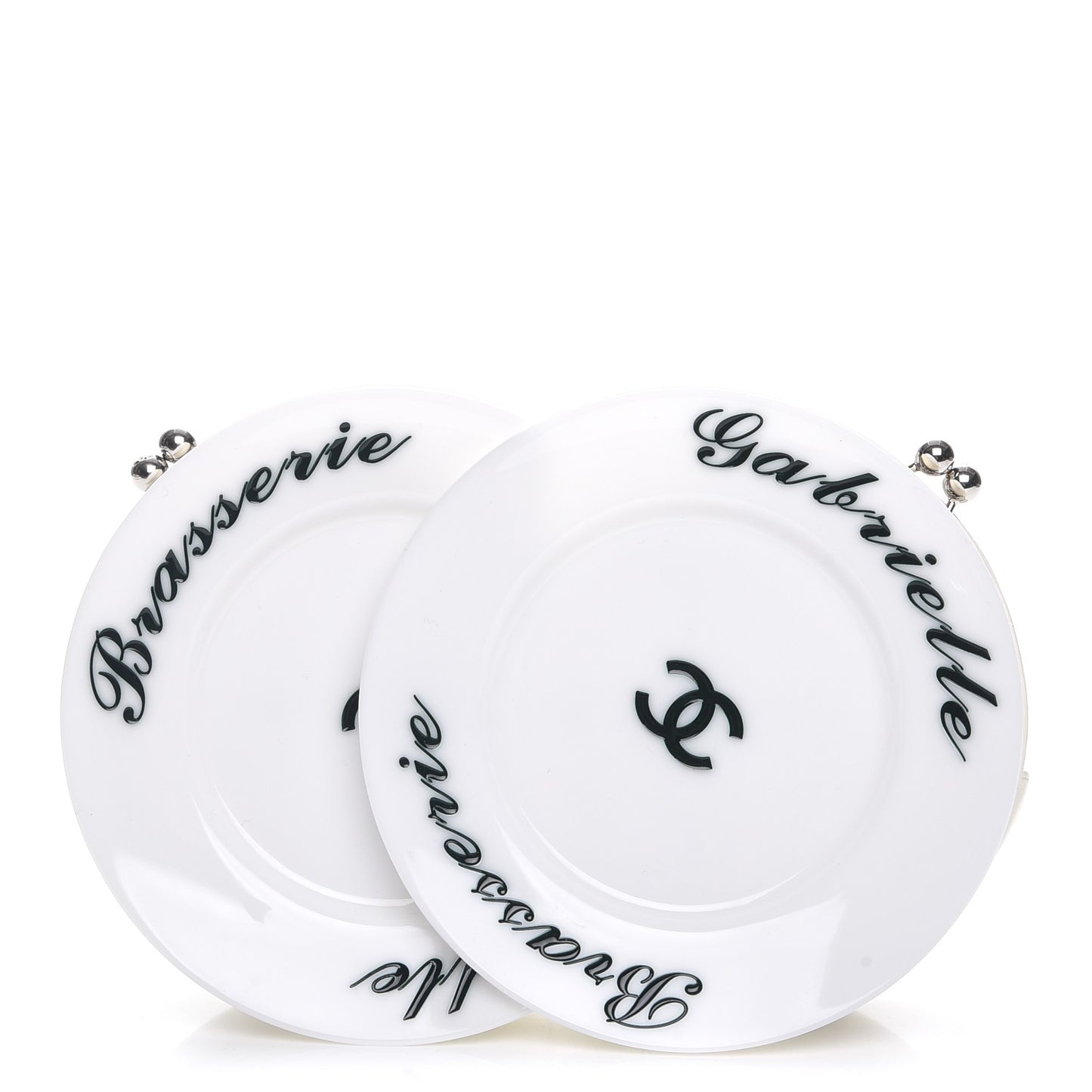 Plexiglass Brasserie Gabrielle Plates Minaudiere White