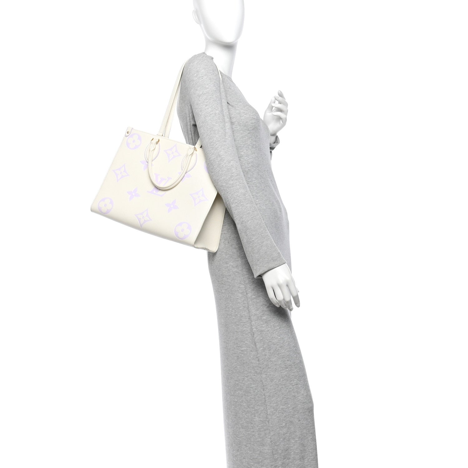 Louis Vuitton Empreinte Monogram Giant Onthego MM Latte Bubble Tea 2 of 12