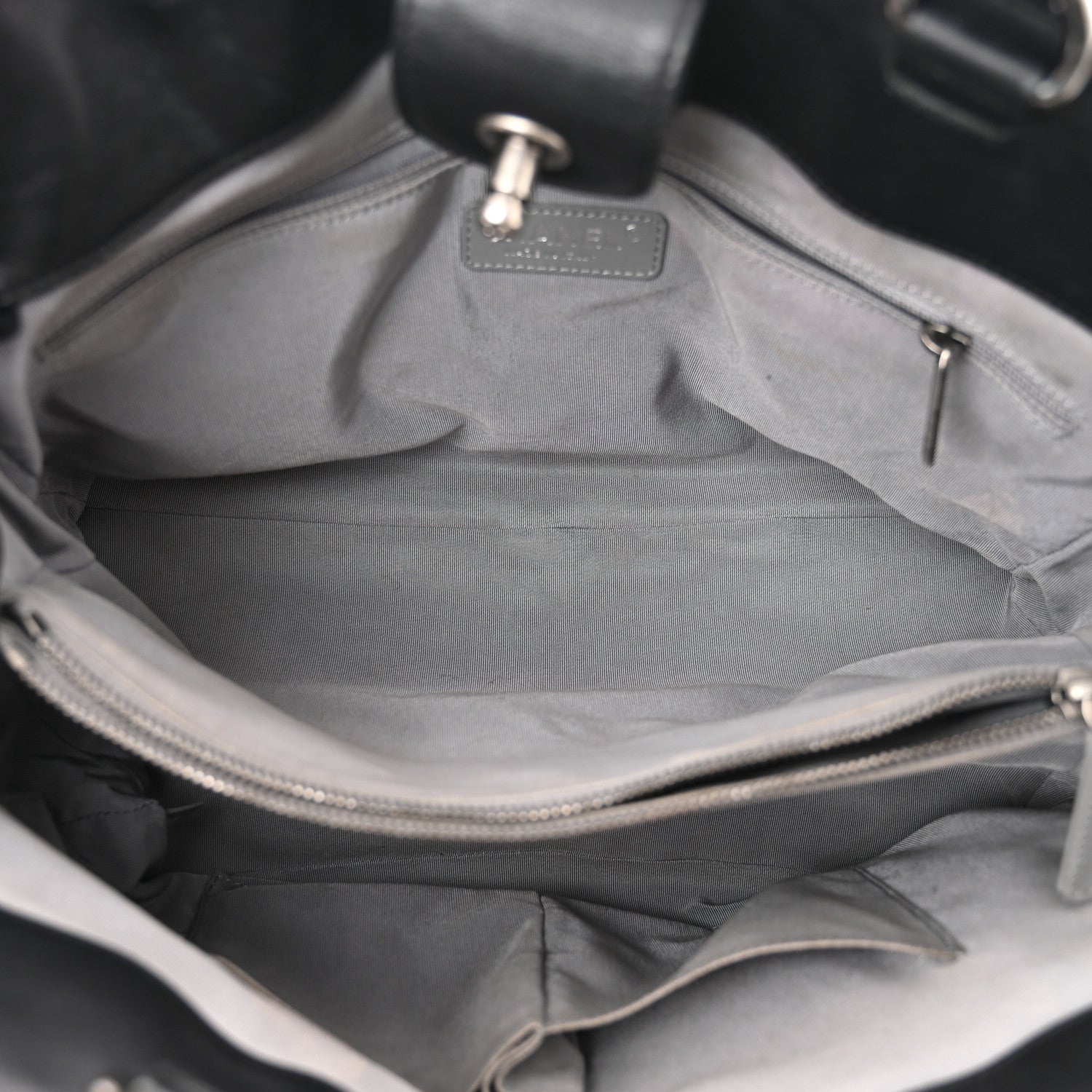 Chanel Calfskin Quilted Boy Shopping Tote Black 5 of 11