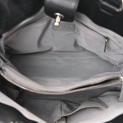 Chanel Calfskin Quilted Boy Shopping Tote Black 5 of 11