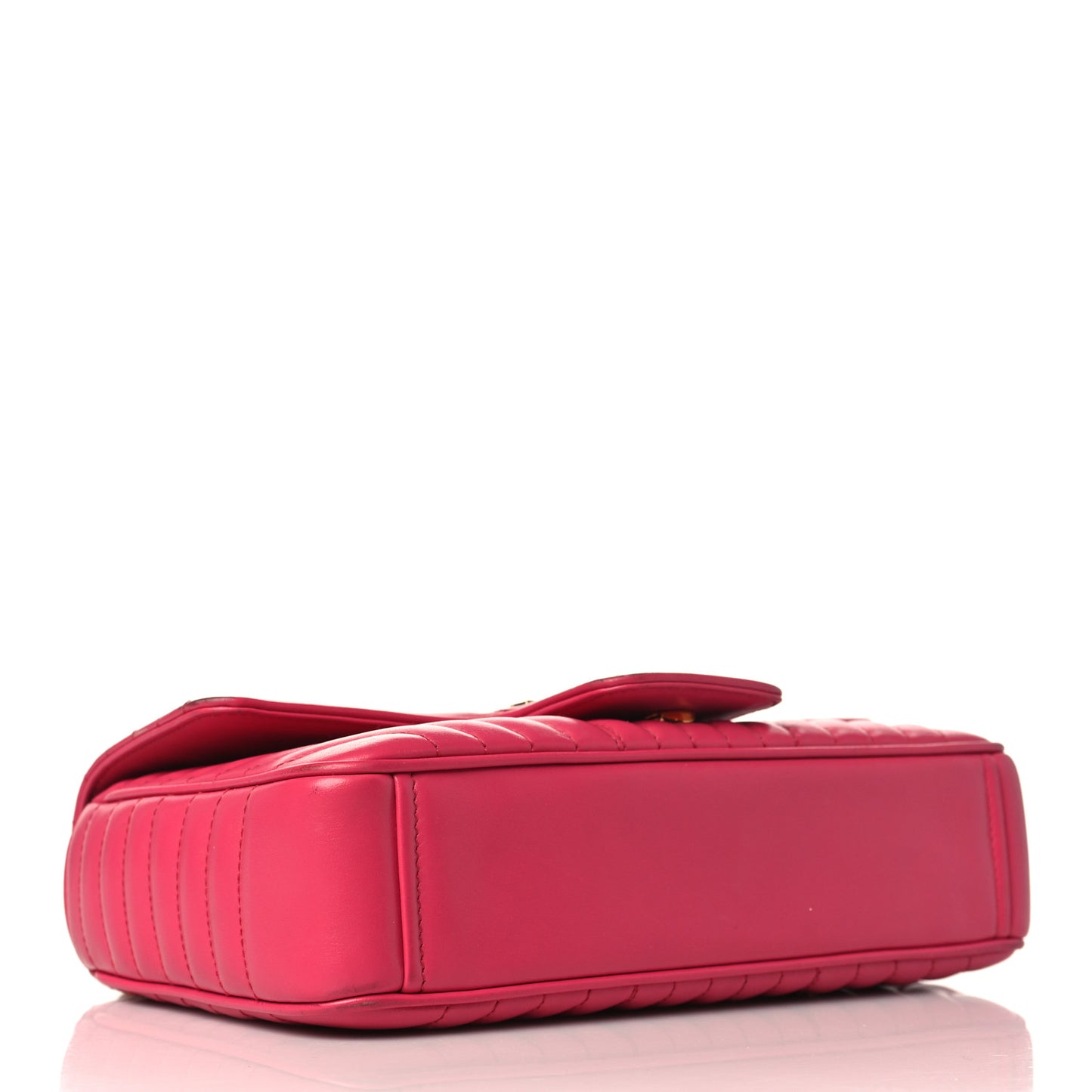 Soft Calfskin Impunture Diagramme Medium Chain Flap Shoulder Bag Magenta