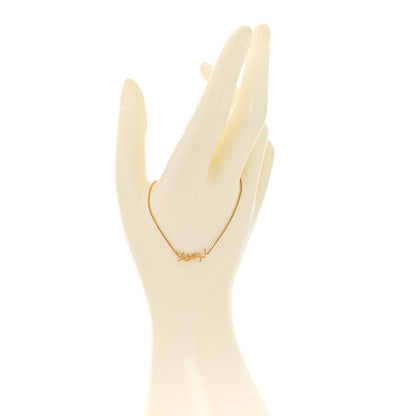 Saint Laurent Brass Monogram Charm Bracelet 2 of 5