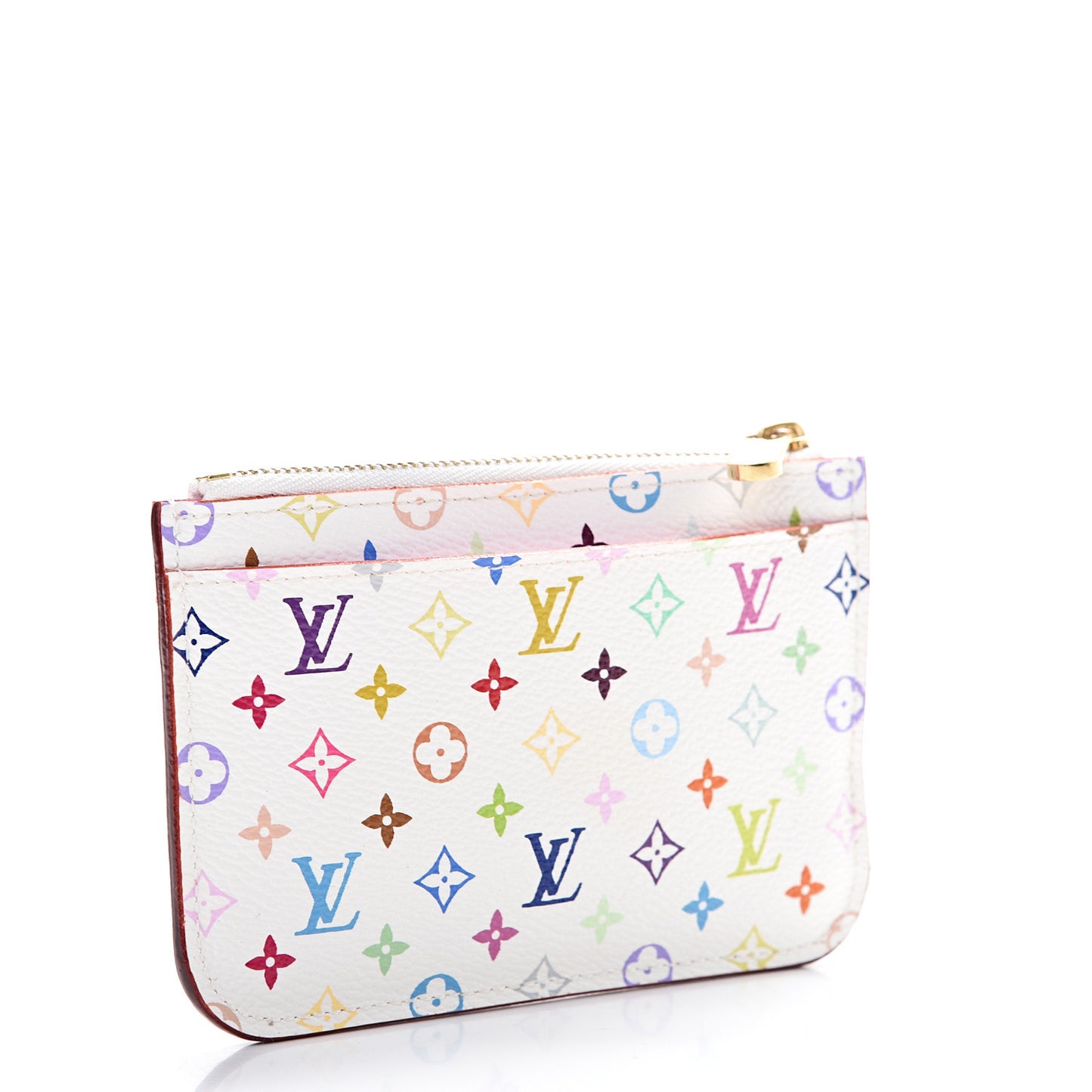 Monogram Multicolor Key Pouch White Litchi