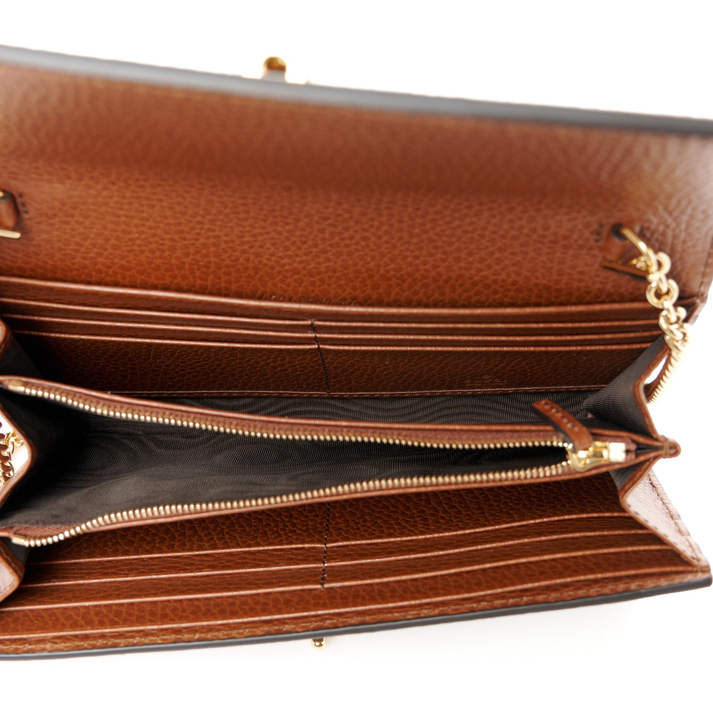 New Denim GG Monogram Jackie 1961 Chain Wallet Blue Tea Cuir