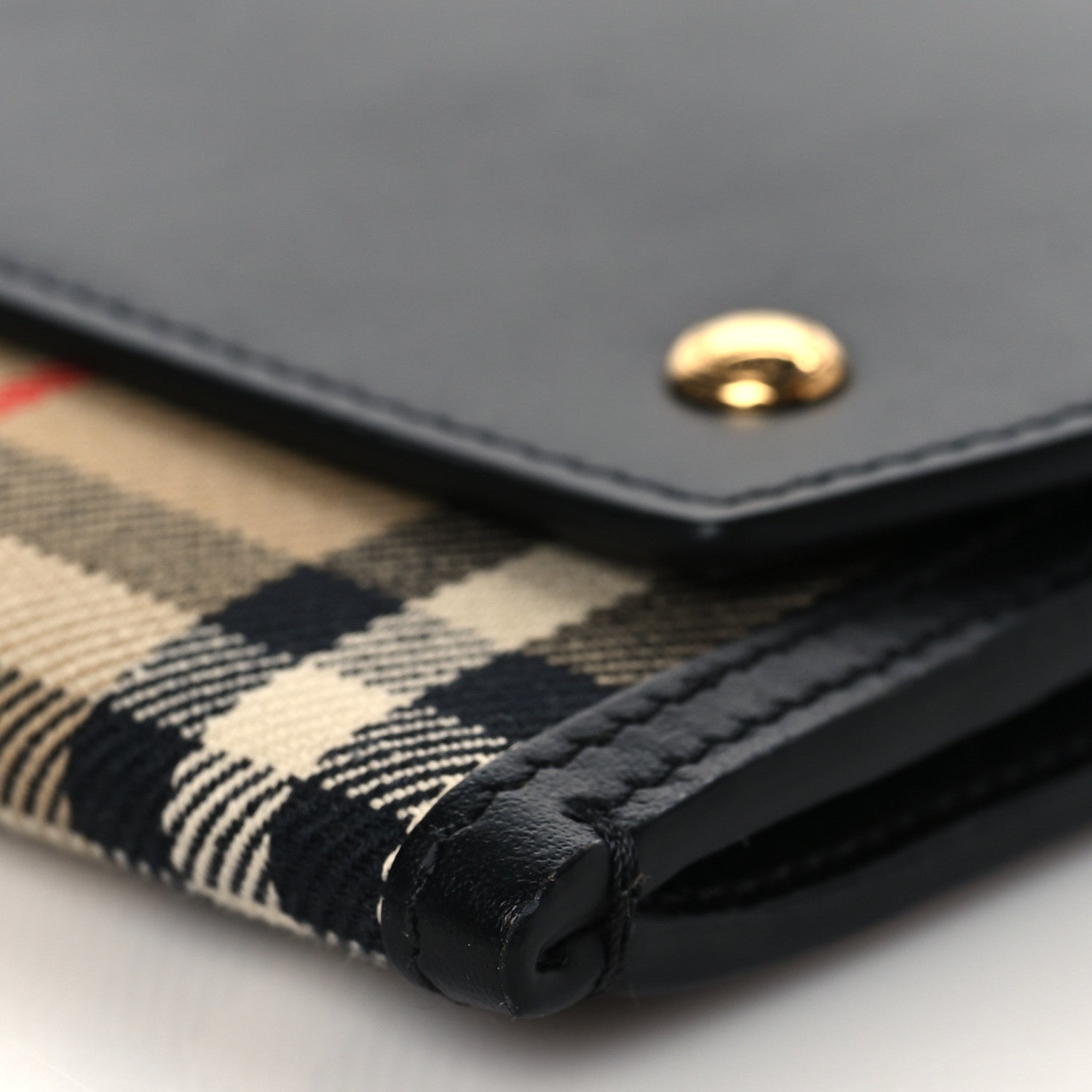 Burberry Calfskin Vintage Check Phone Pocket Crossbody Archive Beige Black 9 of 9