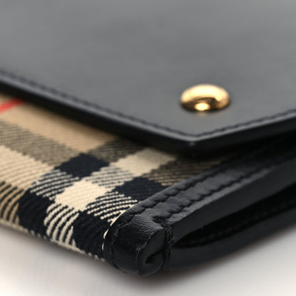 Burberry Calfskin Vintage Check Phone Pocket Crossbody Archive Beige Black 9 of 9