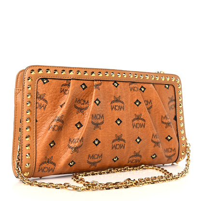 MCM Visetos Studded Crossbody Cognac 3 of 10