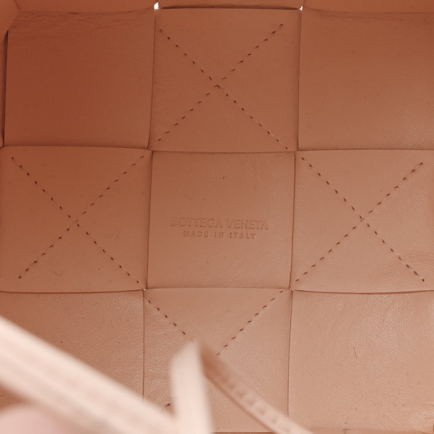 Nappa Maxi Intrecciato Cassette Bucket Bag Melon Washed