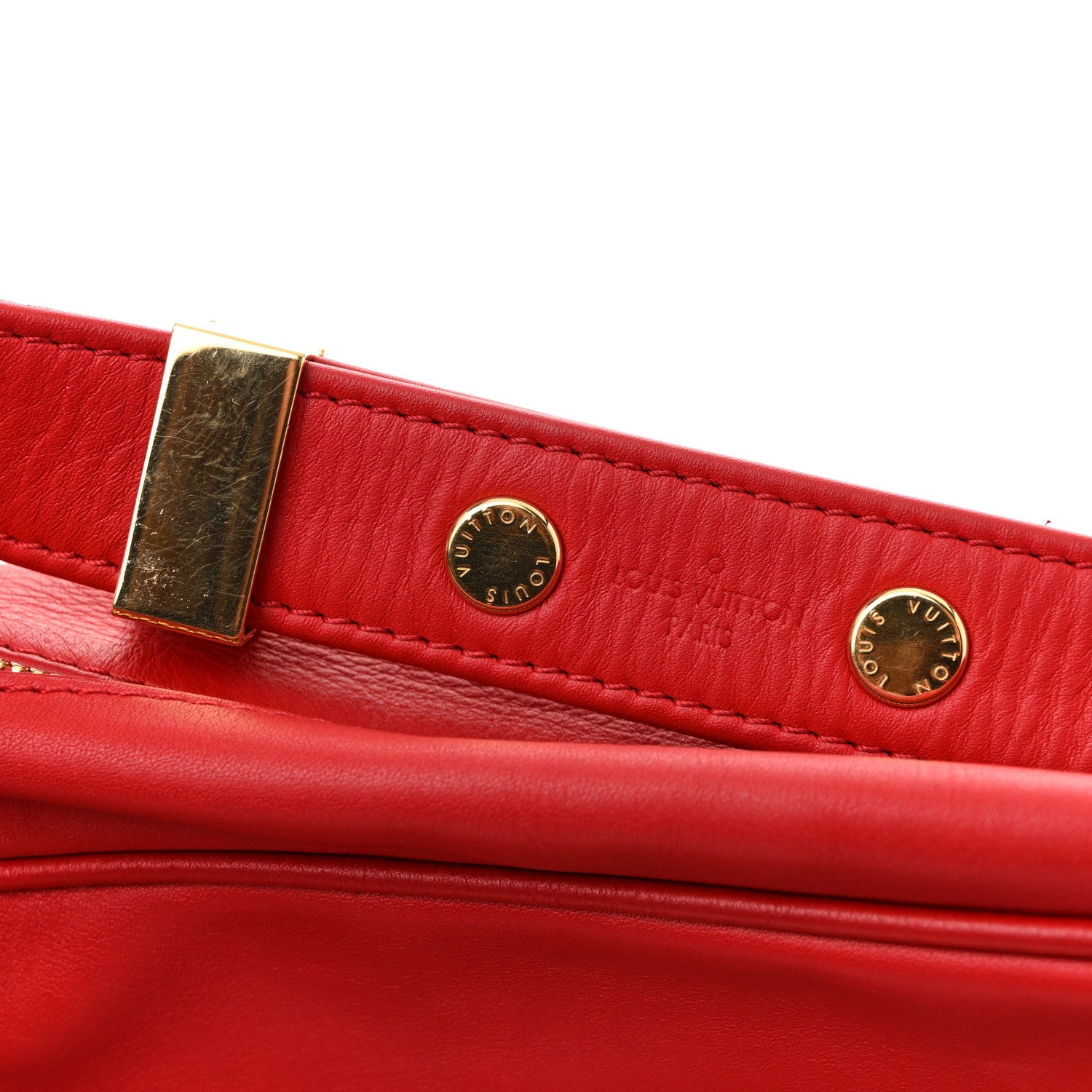 Louis Vuitton Supple Calfskin Paname Take Off Flight Overseas Bag Red 17 of 17