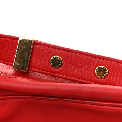 Louis Vuitton Supple Calfskin Paname Take Off Flight Overseas Bag Red 17 of 17