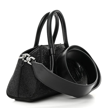 Givenchy Lambskin Satin Strass Mini Antigona Stretch Black 3 of 9