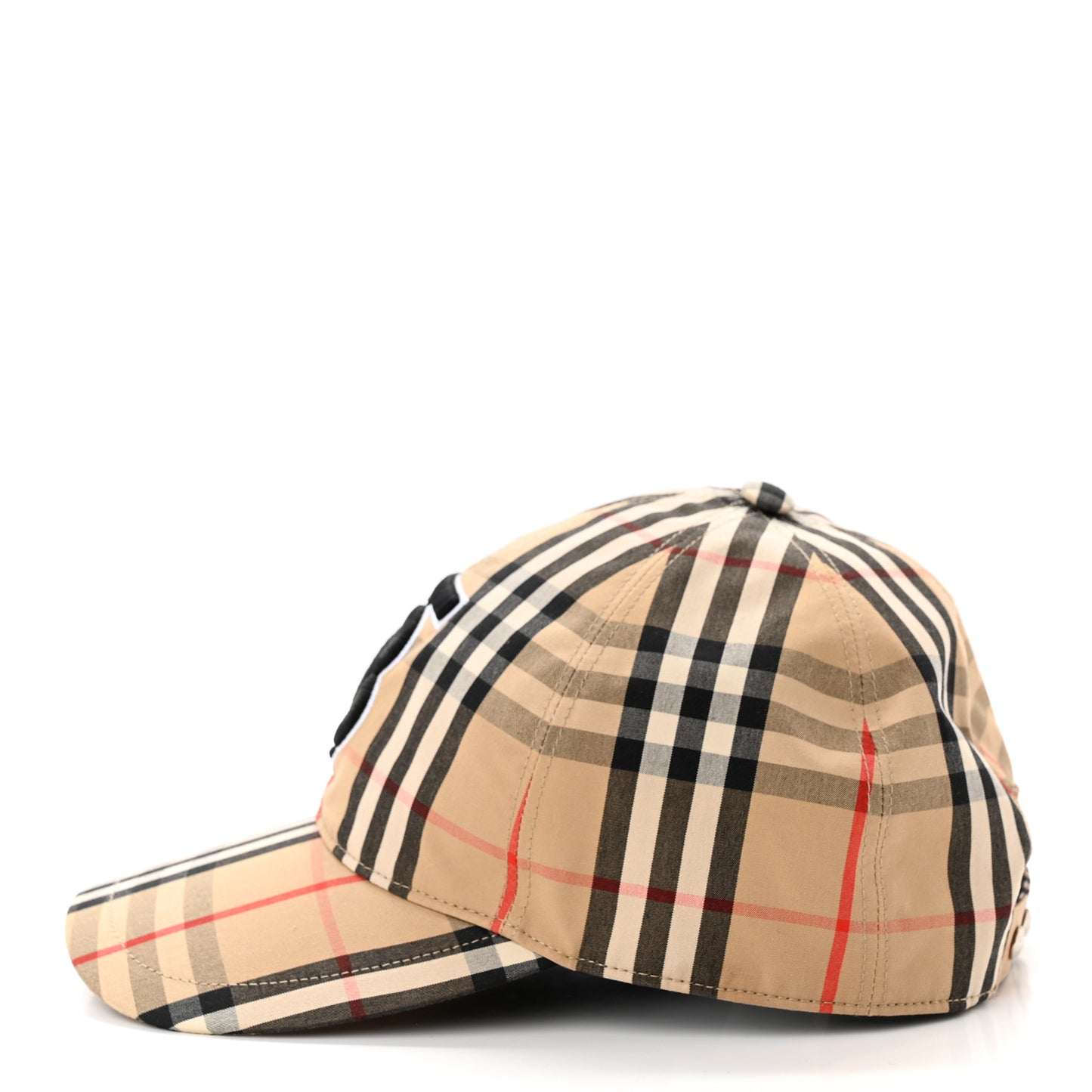 Cotton Vintage Check Monogram Baseball Hat XS Archive Beige