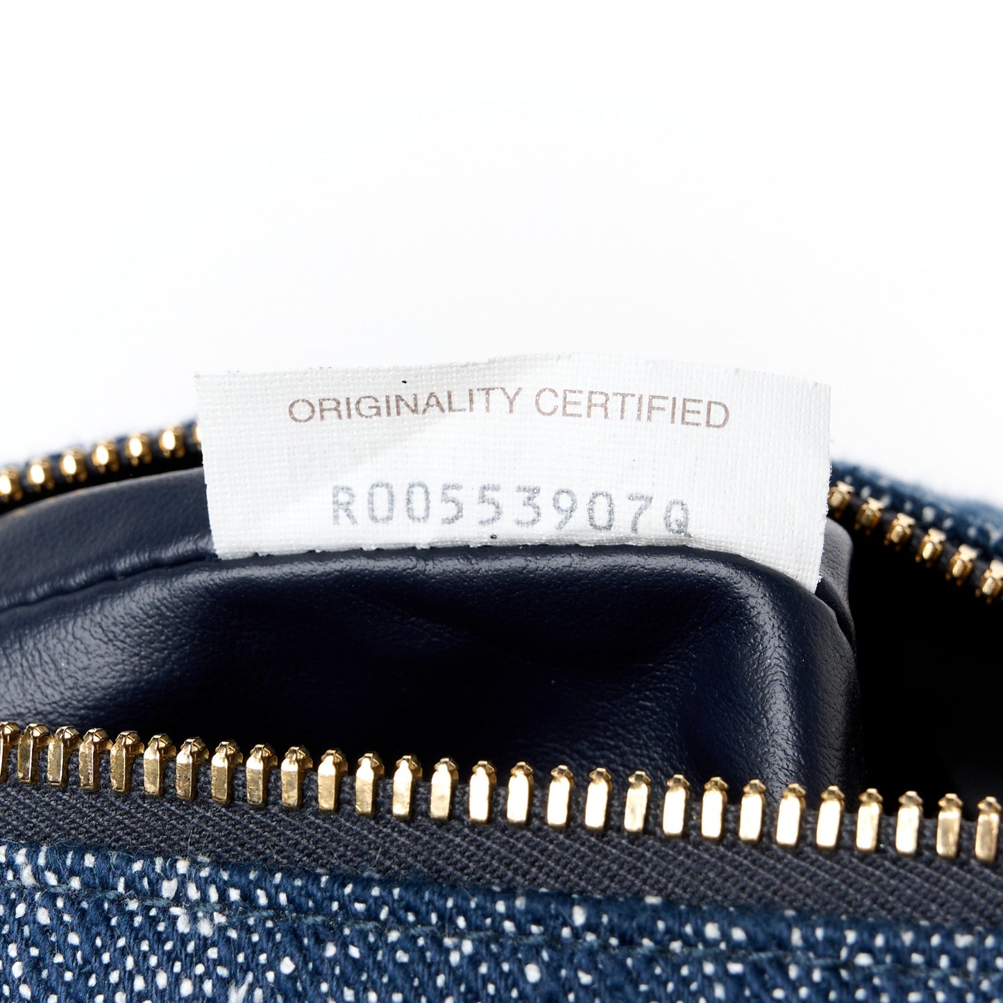 Denim Boucle Wallace Shoulder Bag Navy White Space