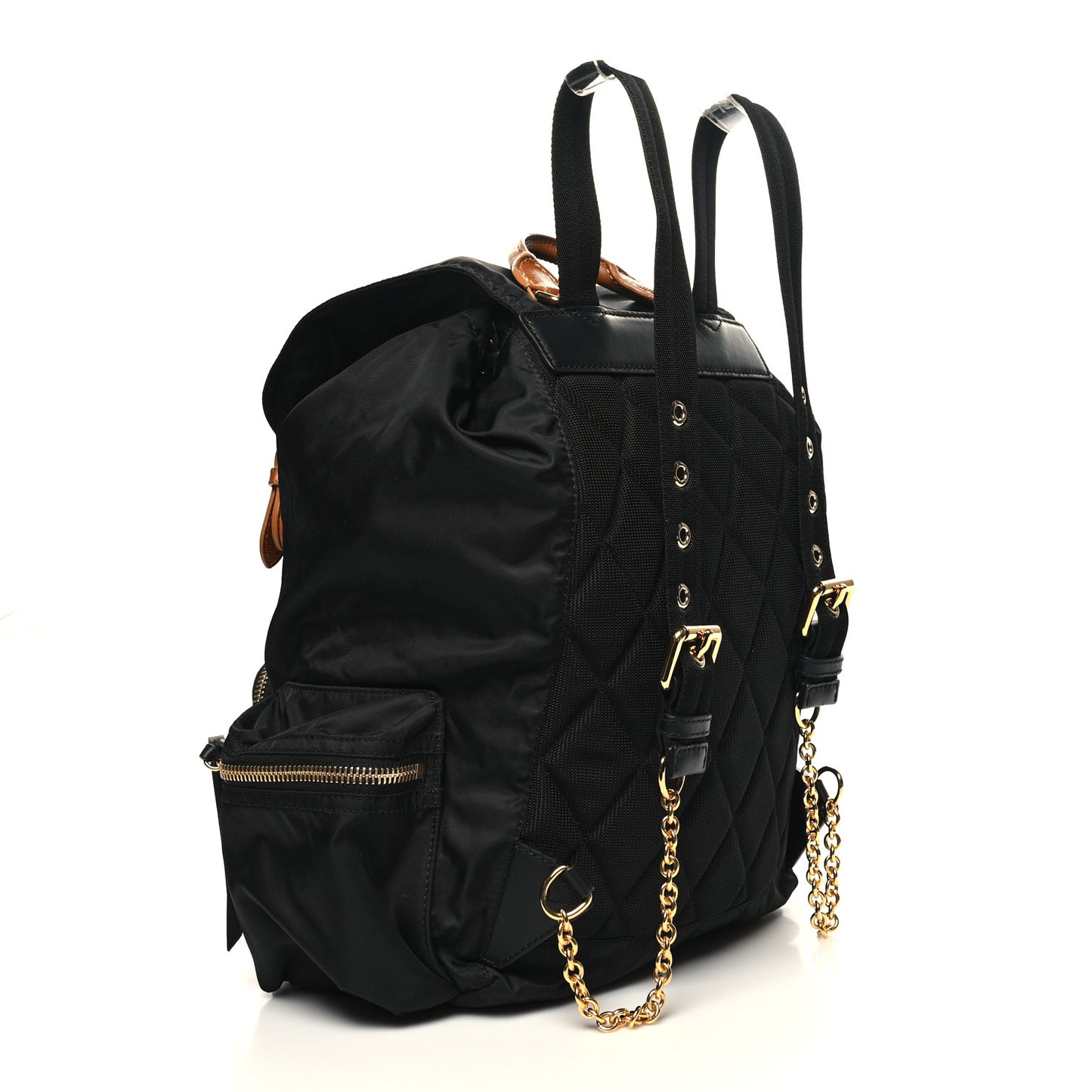 Nylon Large Rucksack Backpack Black