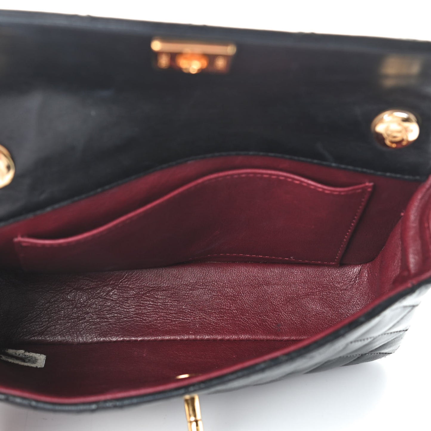 Lambskin Quilted Mini Rectangular Flap Black