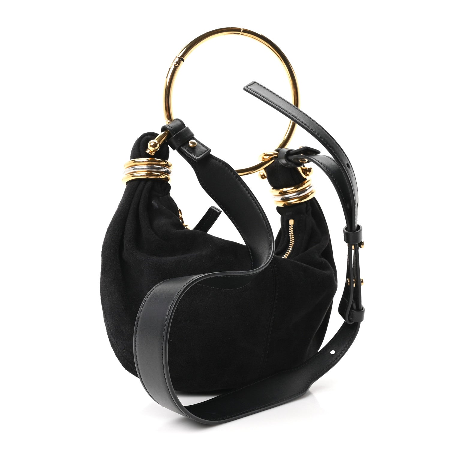 Chloe Suede Mini Bracelet Hobo Bag Black 2 of 9