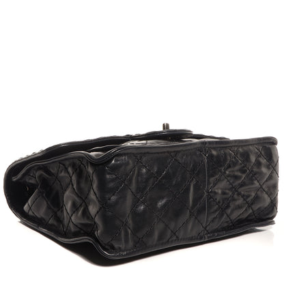 Chanel Aged Crumpled Calfskin Vintage Small Flap Black 5 of 9