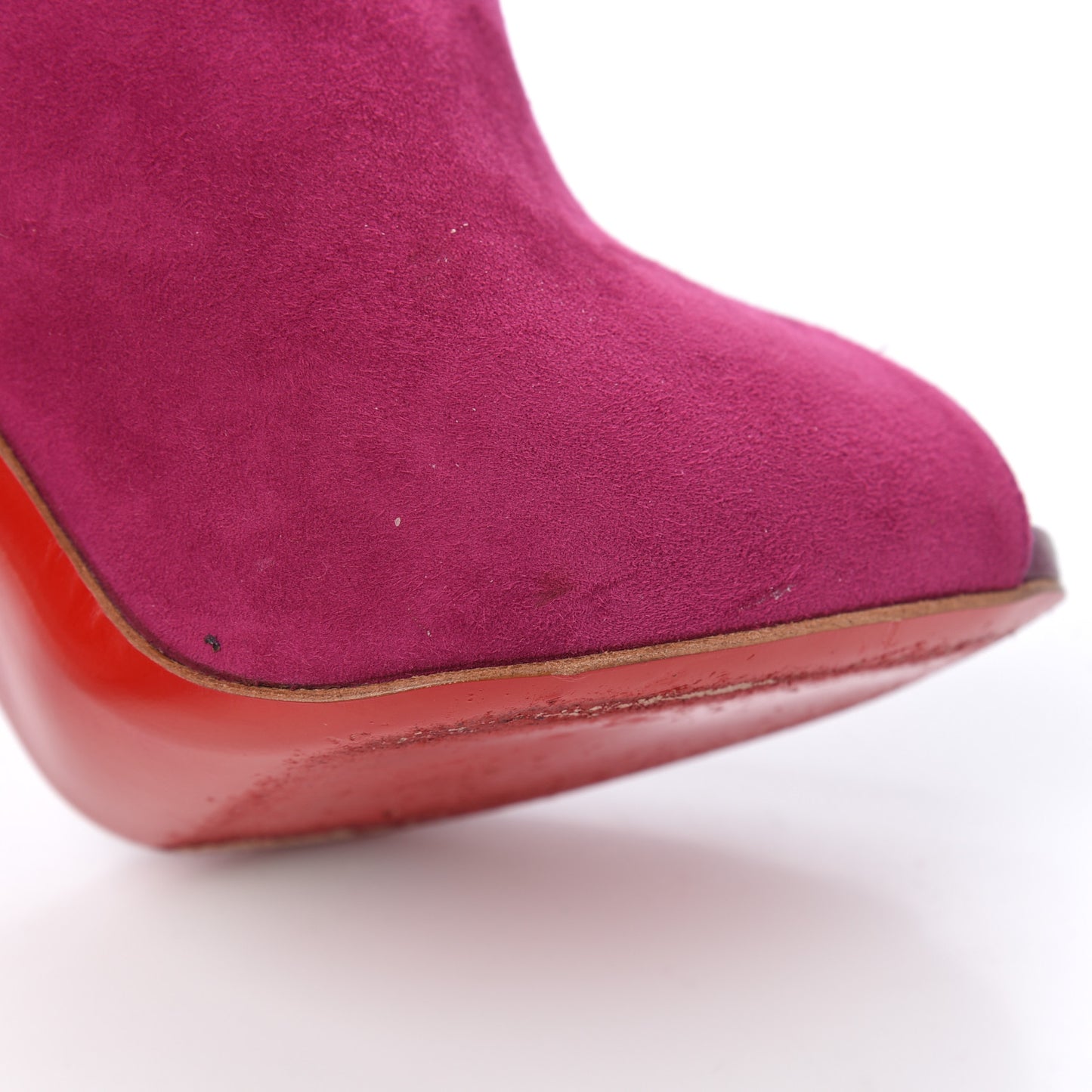 Veau Velours Chester Fille 120 Ankle Bootie 38.5 Fuchsia