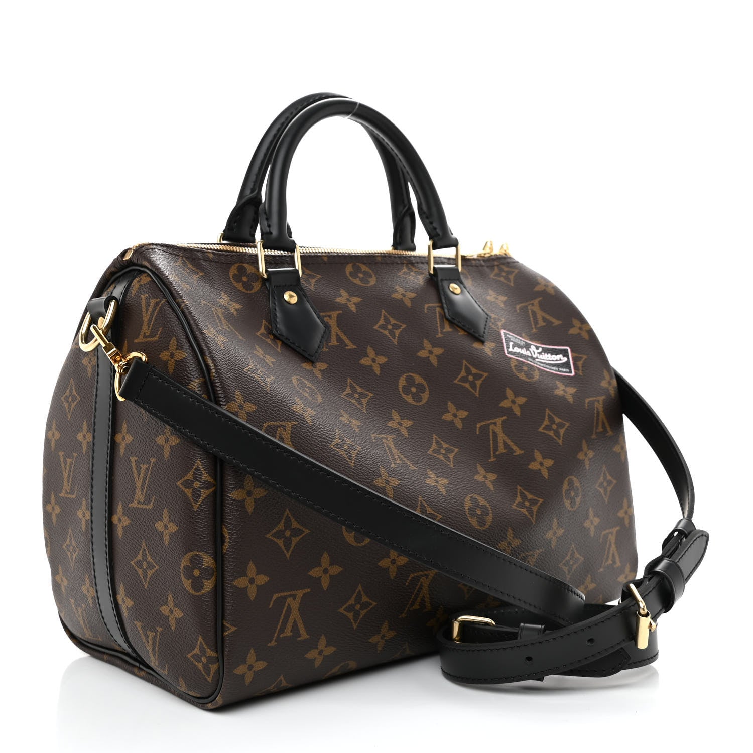 Louis Vuitton Monogram My World Tour Speedy Bandouliere 30 Black 3 of 7