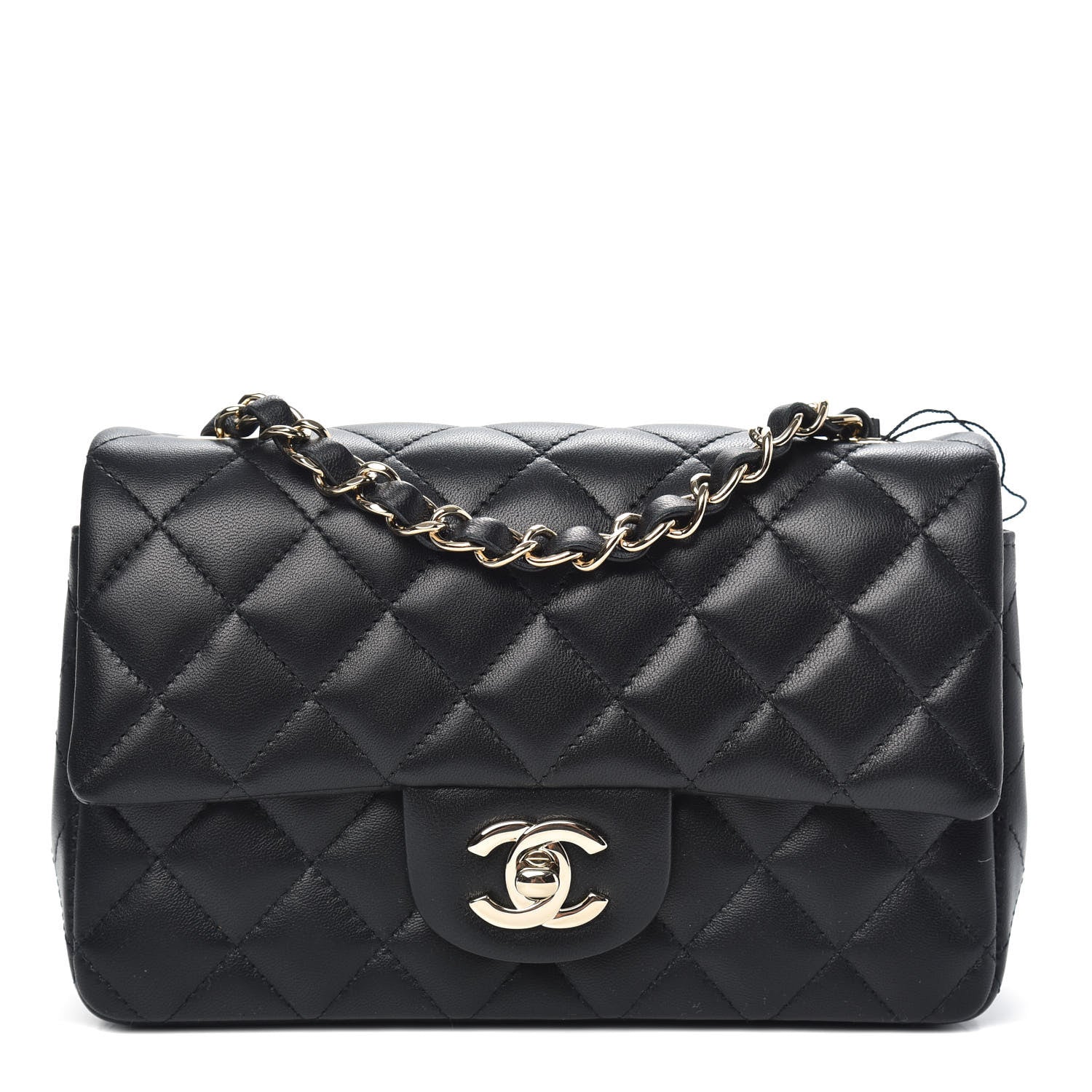 Chanel Lambskin Quilted Mini Rectangular Flap Black 1 of 10