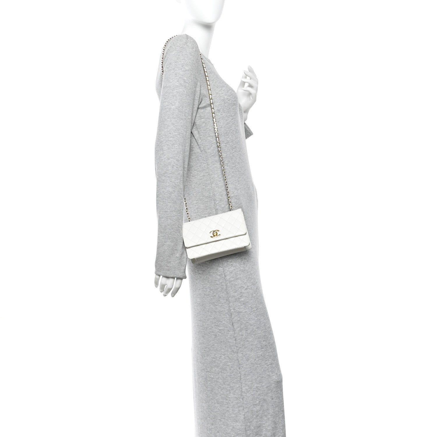 Chanel Glazed Calfskin Quilted Small Flap White 2 of 17