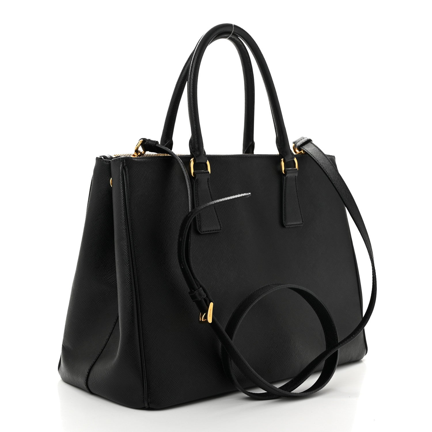 Prada Saffiano Lux Large Galleria Double Zip Tote Black 3 of 9