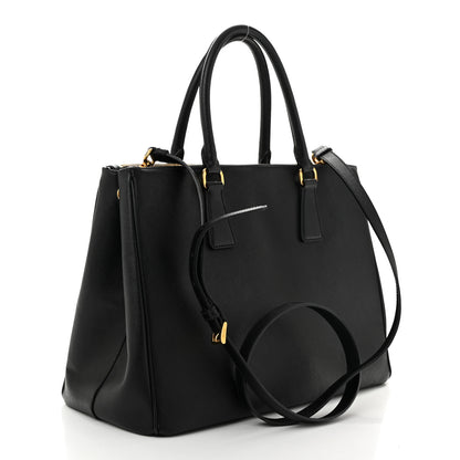 Prada Saffiano Lux Large Galleria Double Zip Tote Black 3 of 9