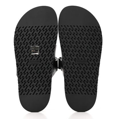 Hermes Calfskin Womens Chypre Sandals 38 Black 5 of 9