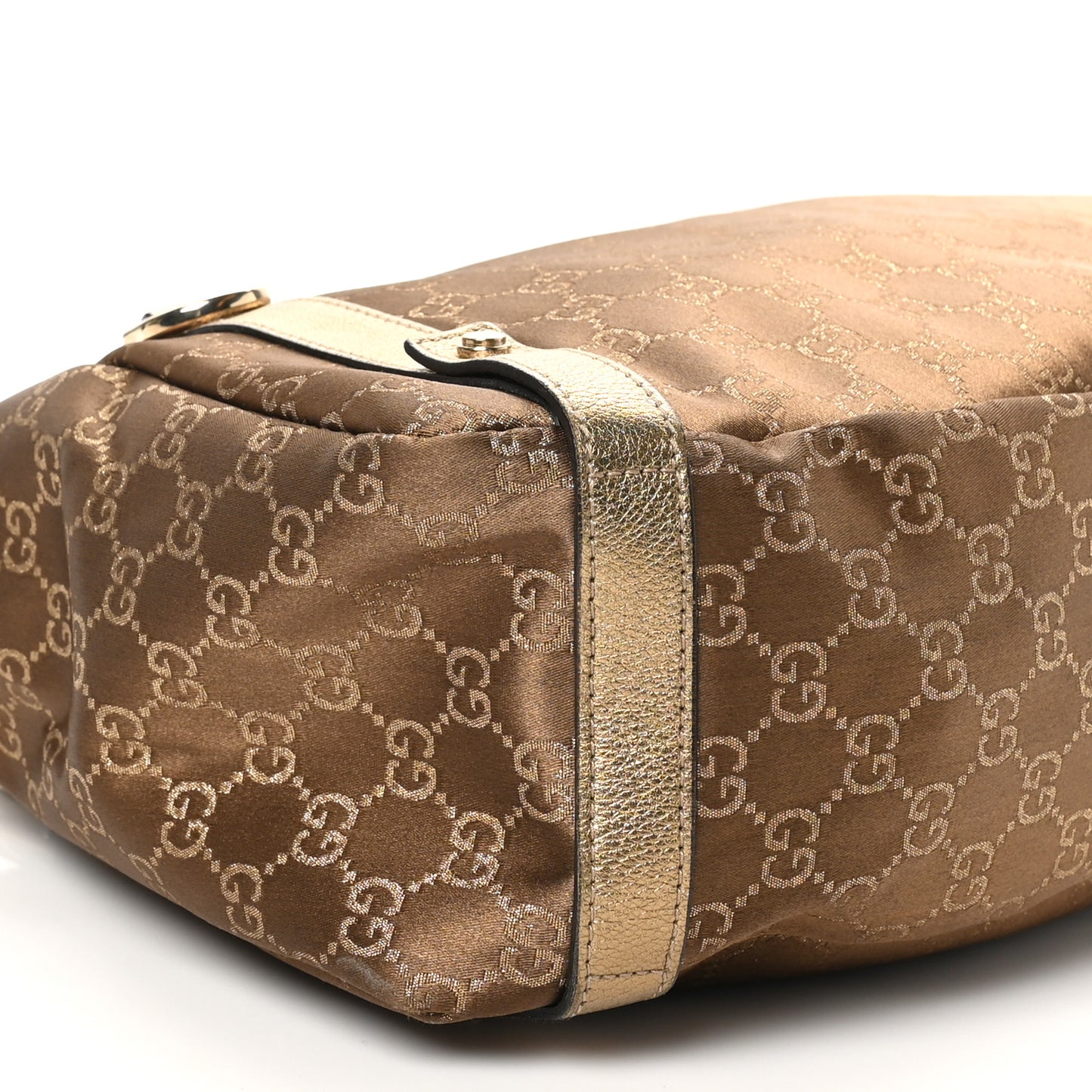 Satin Monogram Medium Abbey Shoulder Bag Bronze