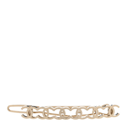 Chanel Metal CC Hair Clip Barrette Gold 1 of 3
