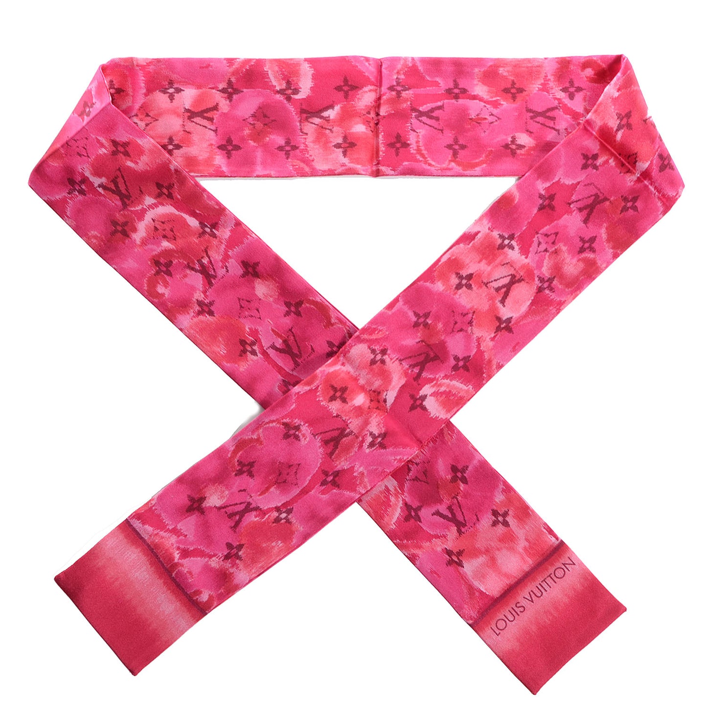 Silk Monogram Ikat Summer Bandeau Rose Indien