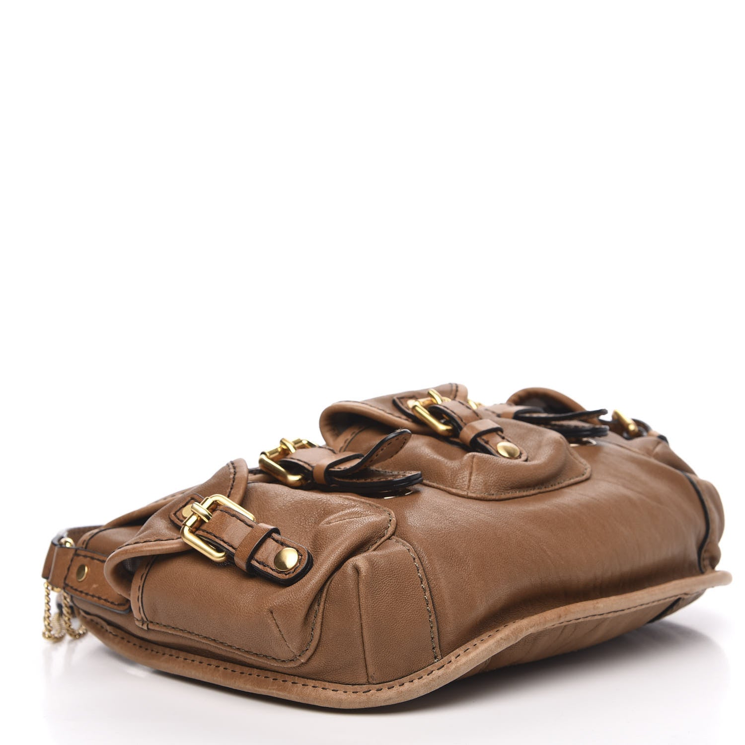 Burberry Calfskin Small Merrow Bag Straw 4 of 12