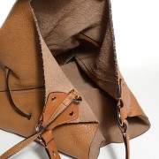 Grainy Calfskin Large Ashby Saddle Brown