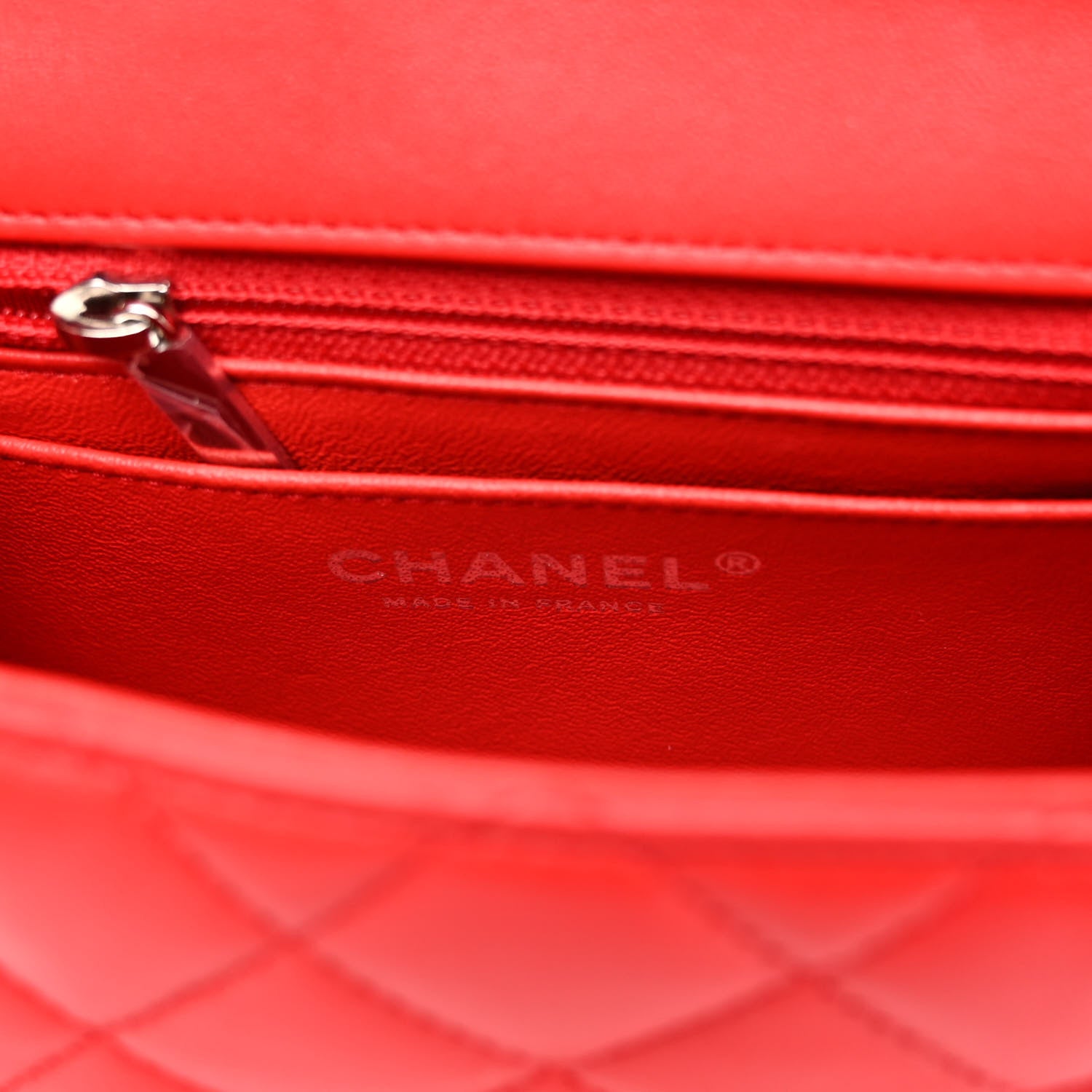 Chanel Lambskin Quilted Mini Square Flap Red 6 of 11