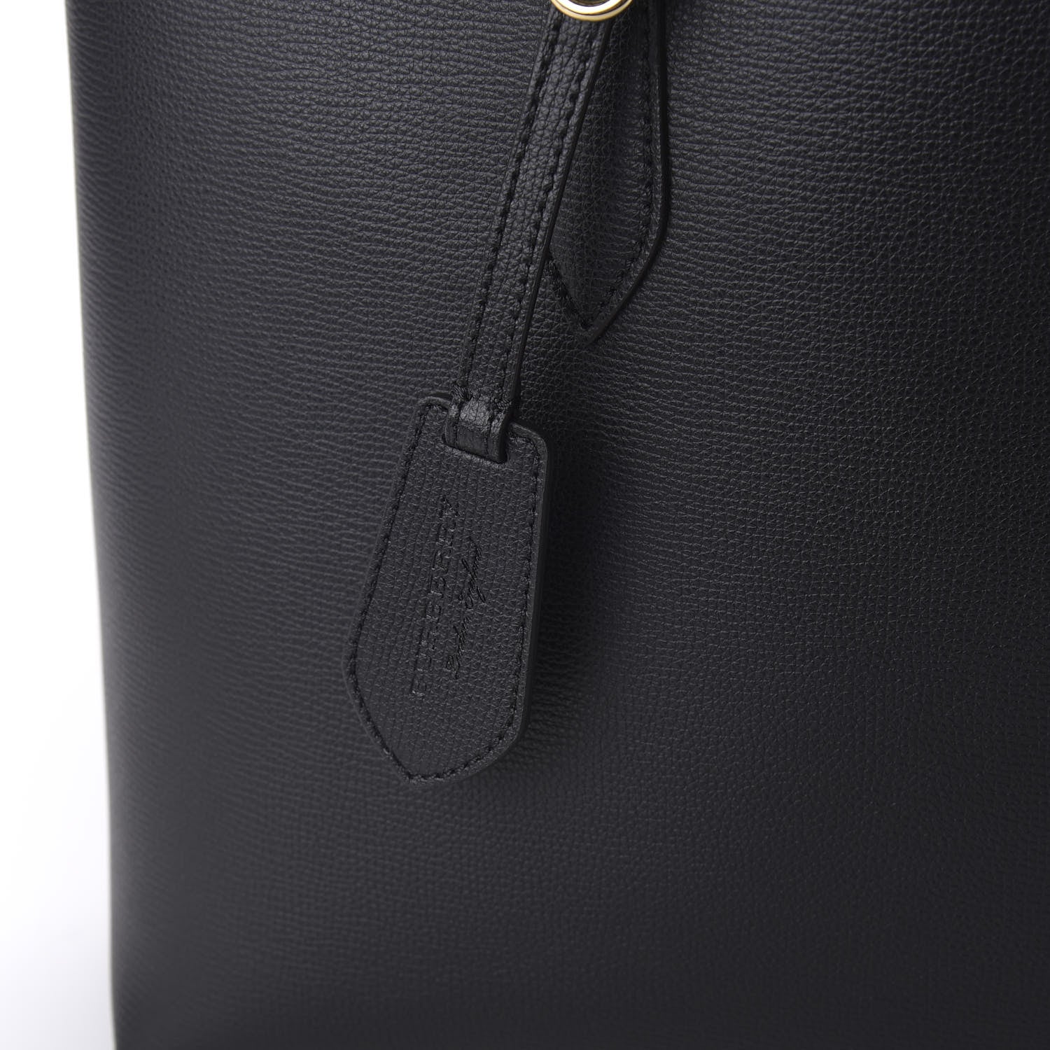 Burberry Grainy Calfskin Haymarket Check Medium Reversible Tote Black 9 of 16