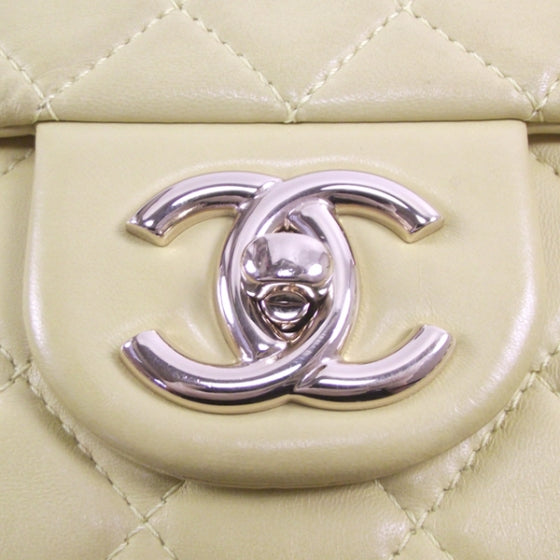 Chanel Lambskin XL JUMBO MAXI Flap Lemon 8 of 13
