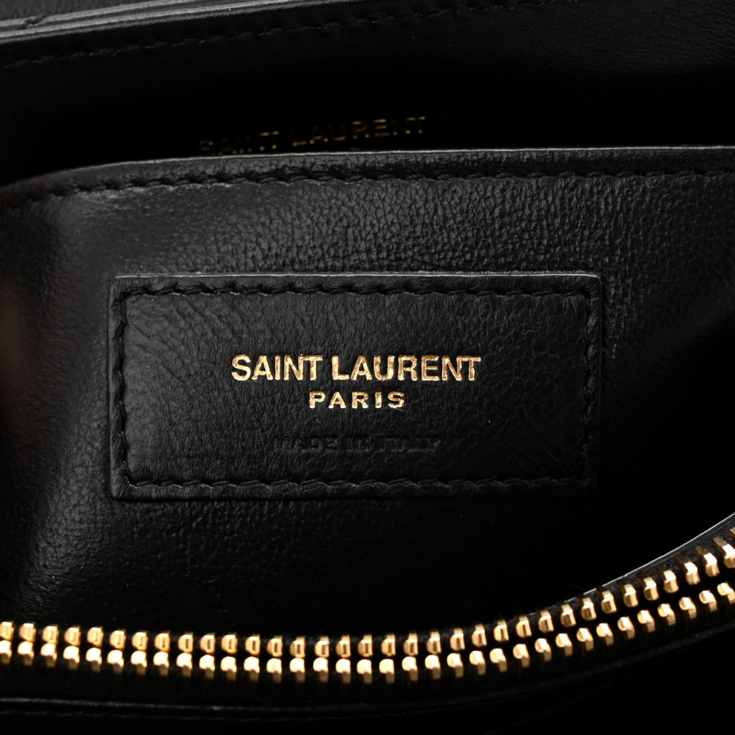 Calfskin Y Quilted Monogram Small Loulou Chain Satchel Black