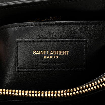 Saint Laurent Calfskin Y Quilted Monogram Small Loulou Chain Satchel Black 6 of 10