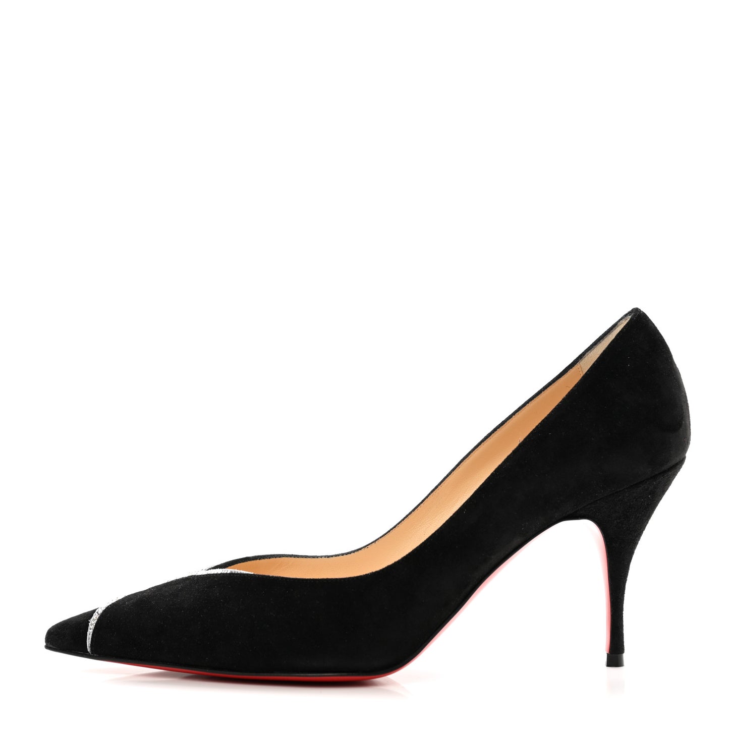 Suede Strass CL Pumps 38 Black Silver