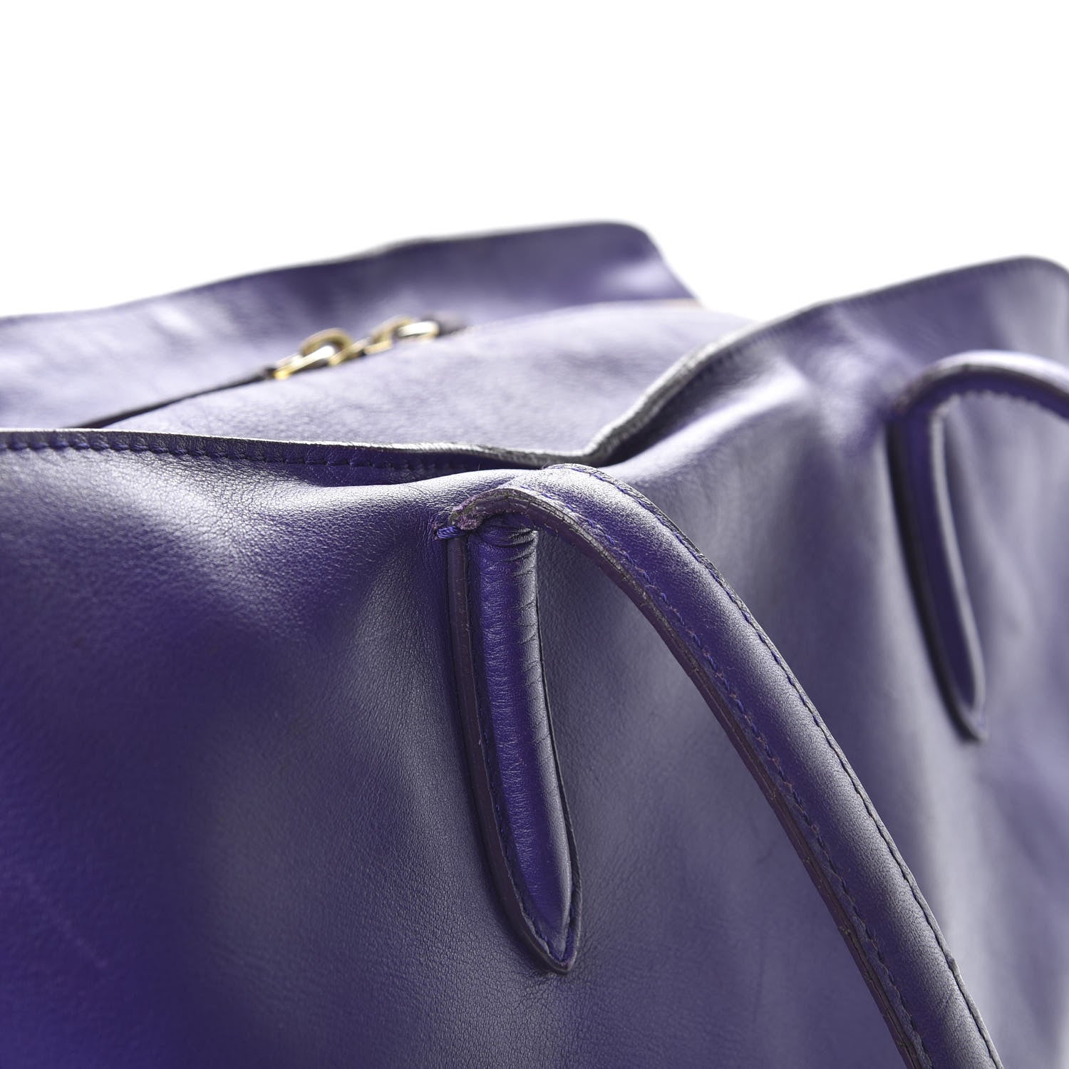 Alexander McQueen Calfskin Large Skull Padlock Zip Around Tote Purple 10 of 12