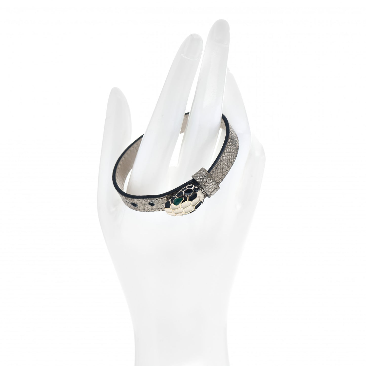 Karung Snakeskin Malachite Serpenti Forever Bracelet Gold