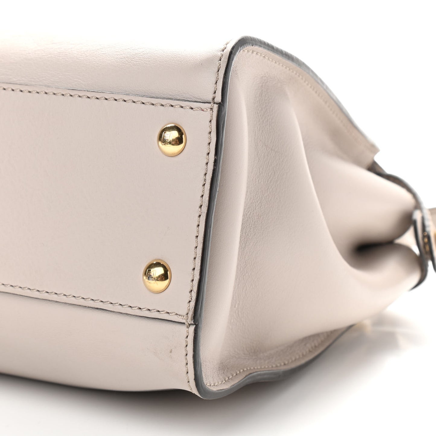 Vitello Seta Shiny Nappa Medium Peekaboo Iconic Satchel Grigio Polvere Bois de Rose