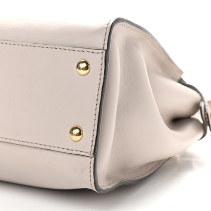 Fendi Vitello Seta Shiny Nappa Medium Peekaboo Iconic Satchel Grigio Polvere Bois de Rose 9 of 11