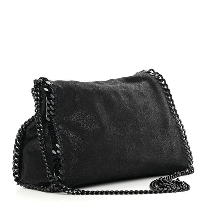 Stella McCartney Shaggy Deer Mini Falabella Fold Over Tote Black 3 of 11