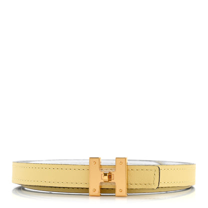 Hermes Swift Epsom 13mm H Kelly Belt 80 Jaune Poussin White 2 of 8